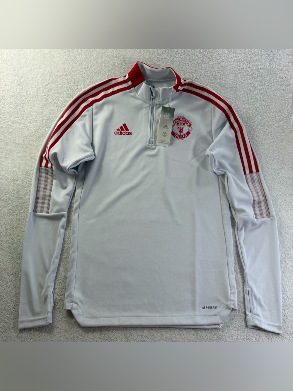 Adidas Manchester United Training Warm Up Soccer Top S NWT